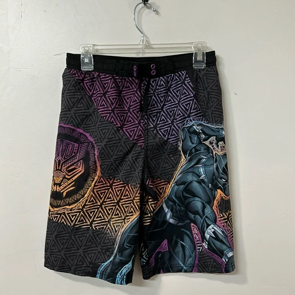Boys Black Panther swim trunk